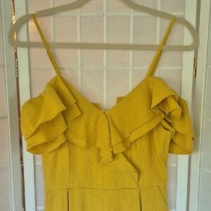 Mustard Ruffled Jumpsuit